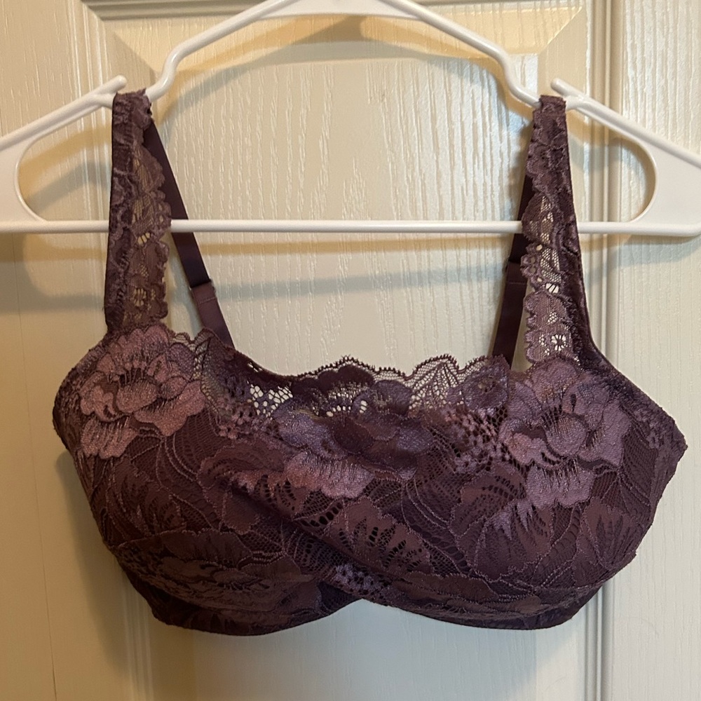 NWT Soma The Camisole Bra Bridget UW AF Lined Black Plum 34DD